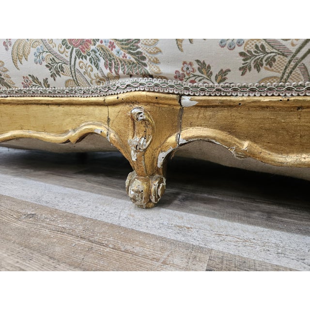 20th Century Italian Baroque Style Sofa in Carved and Gilded Wood For Sale - Image 17 of 18