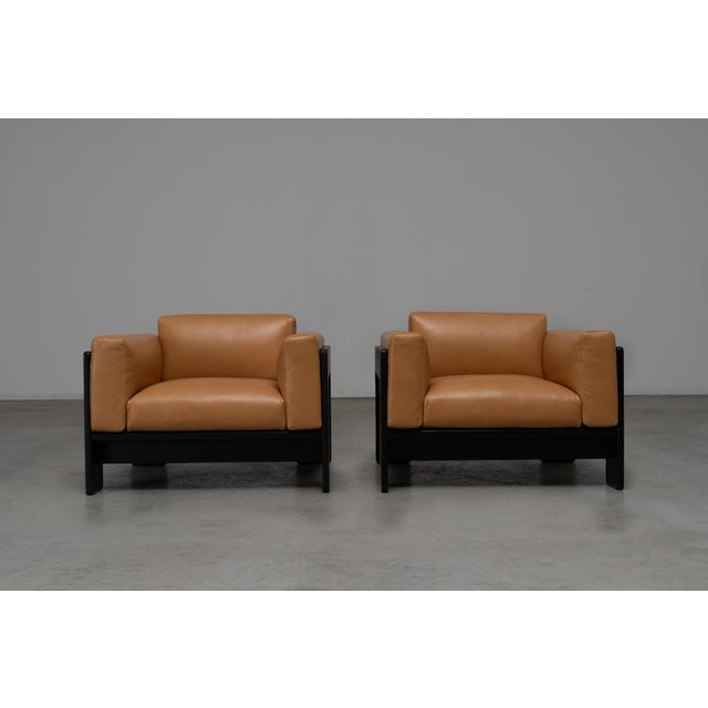 This is a pair of early edition 'Bastiano' armchairs, designed by Afra and Tobia Scarpa for Gavina in 1962. The chairs...