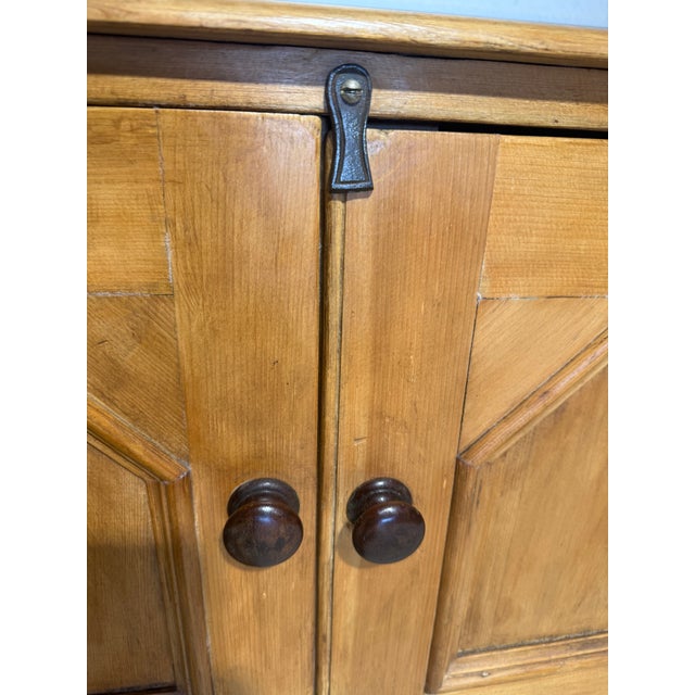 Antique Pine Low Cupboard From England For Sale - Image 11 of 18