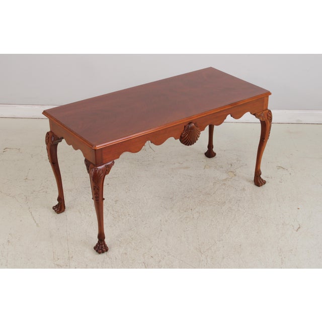 Traditional Kindel Irish Georgian Style Mahogany Console Table For Sale - Image 3 of 14