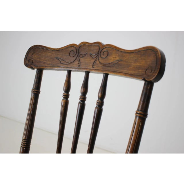 Brown Wooden Chair, Czechoslovakia, 1910s For Sale - Image 8 of 12