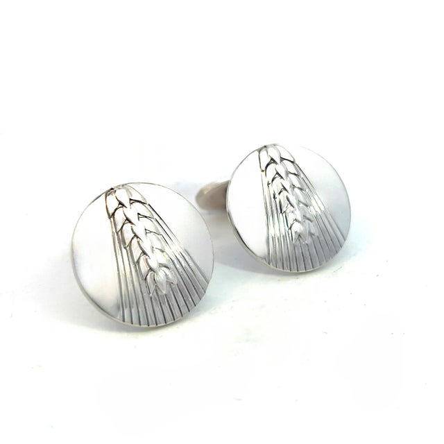 1990s Georg Jensen Estate Cufflinks Sterling Silver, 2 Pieces For Sale - Image 9 of 12