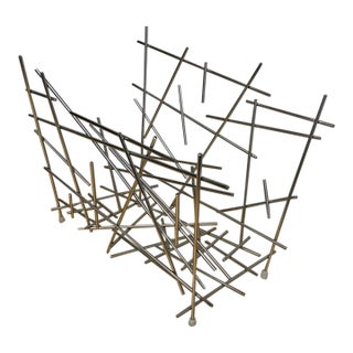 Fratelli Campana for Alessi Blow Up Stainless Steel Magazine Holder For Sale