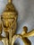 Large pair of late 19th century Louis XV style gilt metal 3 light wall sconces with urn finials. H 25”