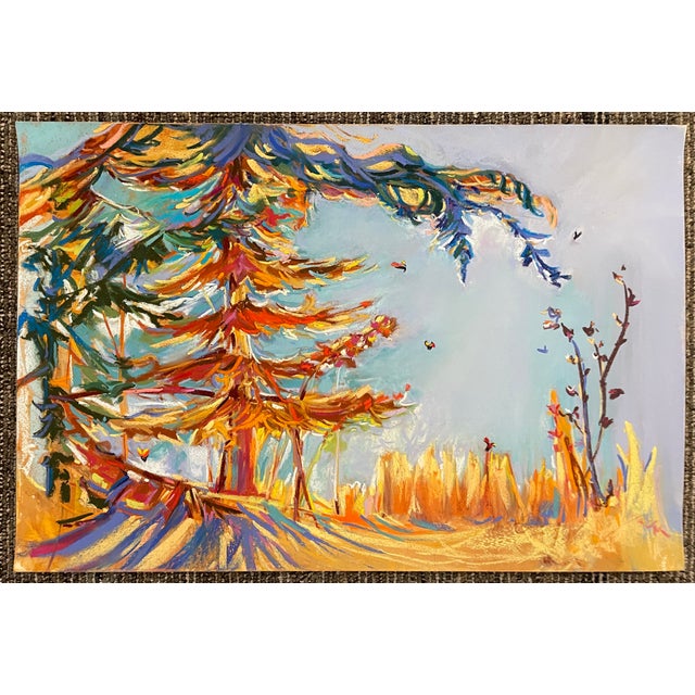 Impressionist Susan Glendenning Autumn Landscape Pastel For Sale - Image 3 of 3