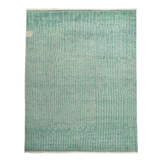 Large Teal Green Moroccan Rug - 09'04 X 11'07 For Sale