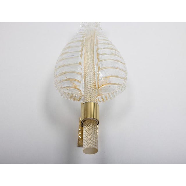 Murano Glass Wall Sconces attributed to Barovier & Toso, Italy, 1970s, Set of 2 For Sale - Image 8 of 10