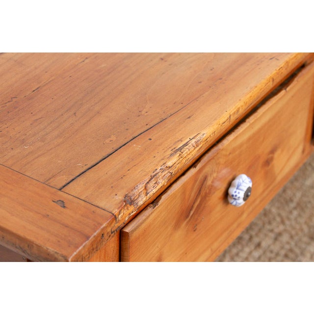 19th Century Antique French Fruitwood Provincial Console For Sale - Image 5 of 9