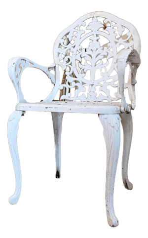 Antique Iron Garden Chair, 1890s