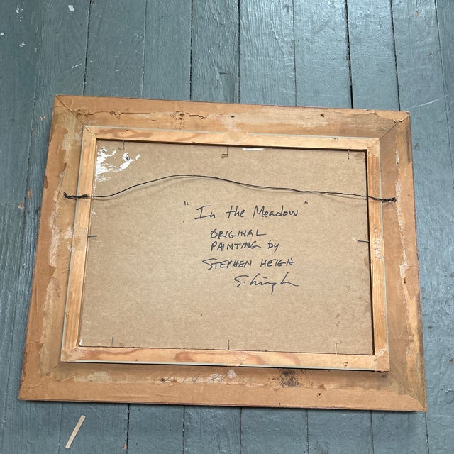 Contemporary Original Stephen Heigh Cow Painting “In the Meadow” For Sale - Image 4 of 4