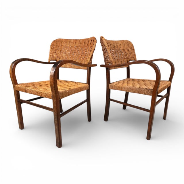 Bauhaus Rope-Weave Chairs from Erich Dieckmann, 1930s, Set of 2 For Sale - Image 9 of 18