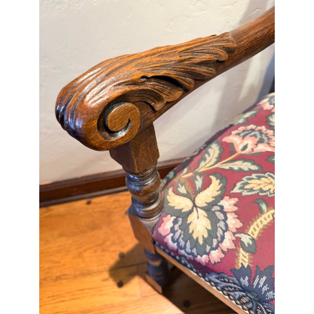 Gothic Price Reduced: Late 19th Century Antique English Gothic Revival Carved High Back Dining Chairs – Set of 8 For Sale - Image 3 of 12