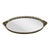 Filigree Oval Brass Vanity Tray With Mirror Inset For Sale