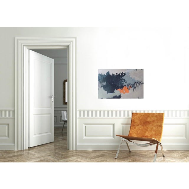 Abstract Mixed Media Painting on Canvas by Artist Wyman Lancaster, Signed, 24” X 36” For Sale - Image 4 of 4