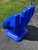 Contemporary Late 20th C. Moulded Blue Hand Chair on Pedestal For Sale - Image 3 of 13
