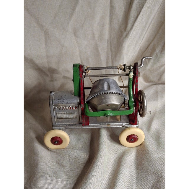American Antique Kenton Jaeger Cement Mixer XL Largest Series Cast Iron & Aluminum Toy For Sale - Image 3 of 14