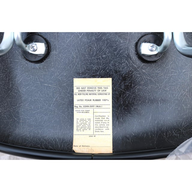 Vintage Mid-Century Modern Herman Miller Eames Molded Fiberglass Black Armchair For Sale - Image 11 of 12