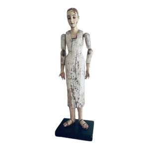 Large Antique Articulated Mannequin Santos Mary, Early 20th Century