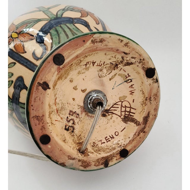 Lamp by San Zeno Pottery, Pisa Italy, 1930s For Sale - Image 11 of 14