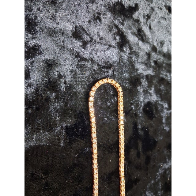 14k Yellow Gold 10-5/8 CTTW Lab-Grown Diamond Graduated Tennis Necklace, 18 In For Sale - Image 10 of 10