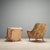 Beige Vintage Armchairs in Fabric and Wood, Italy, 1950s For Sale - Image 8 of 9