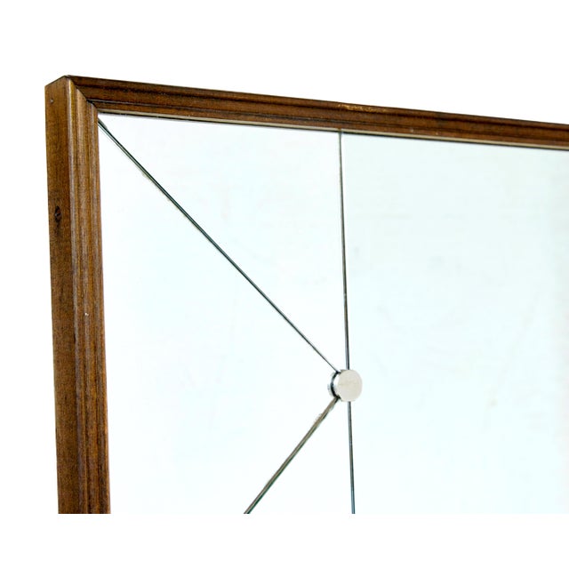 Large Mid-Century Modern Scandinavian Harlequin Mirror, 1960 For Sale - Image 4 of 6