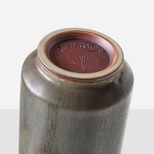 1960s Tall Stoneware Vase by Berndt Friberg For Sale - Image 5 of 6