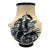 Vintage Japanese Satsuma Style Blue White Samurai Vase Signed Asta Large Hand Painted Ceramic Vase 11.75 Inch Mid Century Decor For Sale