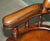 Animal Skin Antique Captain's Desk Chair in Brown Leather, 1880 For Sale - Image 7 of 18