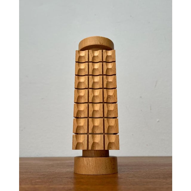 Mid-Century German Wooden Candleholder, 1960s For Sale - Image 13 of 16