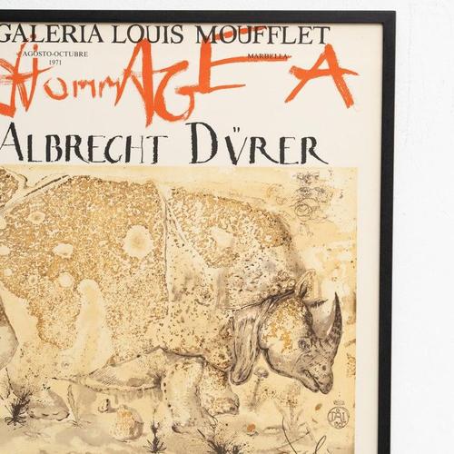 Limited Edition Framed Homage to Albrecht Dürer Poster after Salvador Dalí, 1970s For Sale - Image 12 of 13