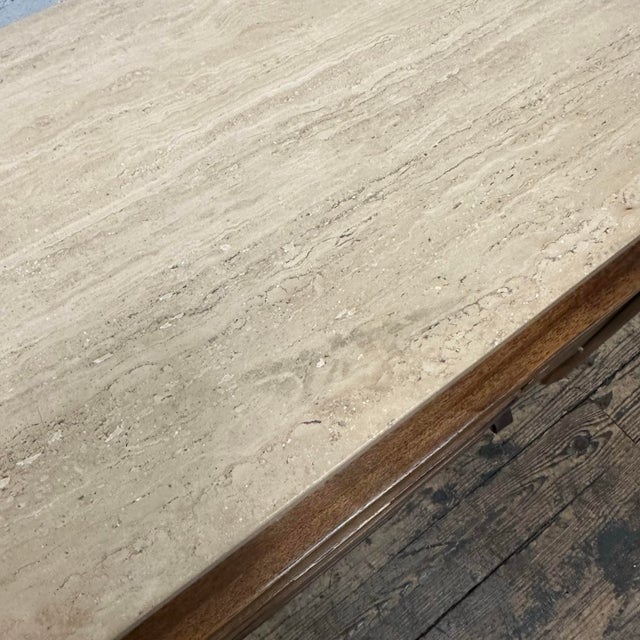 Drexel Heritage Travertine Top Credenza For Sale - Image 9 of 12