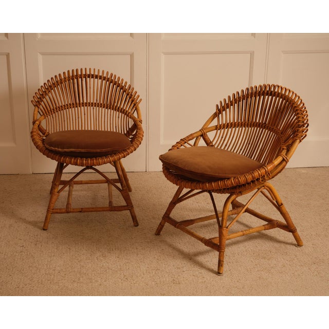 Vintage Bamboo Chairs, Italy, 1960s, Set of 2 For Sale - Image 9 of 9