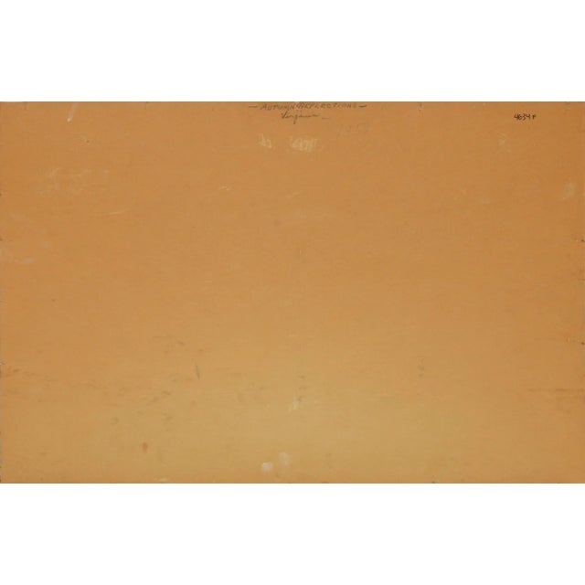 1950s Mid Century Autumn Reflections Oil Paint Landscape by Lorenz E. Griffith For Sale - Image 5 of 7