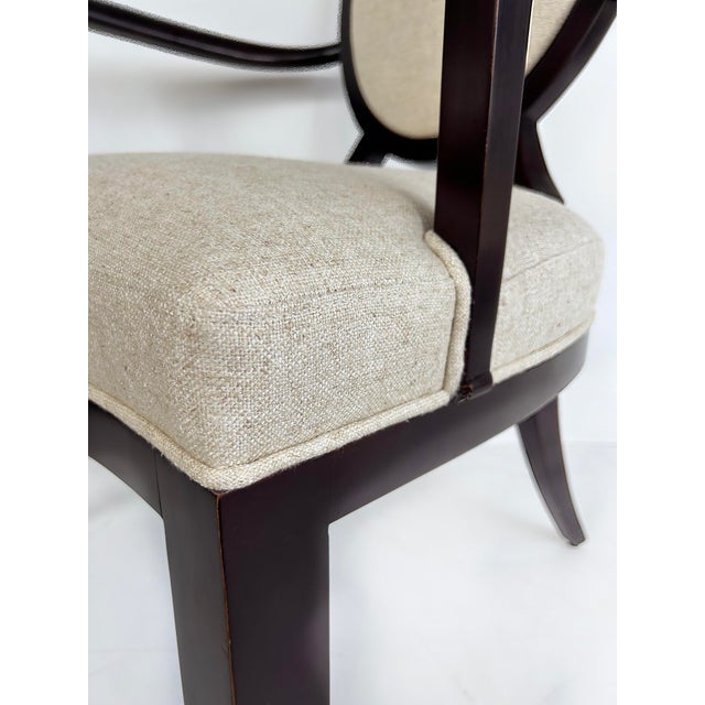 Vintage Barbara Barry for Baker Set of 8 Dining Chairs, Newly Upholstered, 2 Arm, 6 Side For Sale - Image 16 of 18