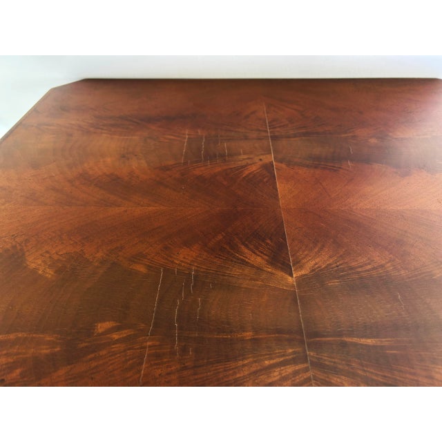French Art Deco Flip-Top Mahogany Game Table, Porteneuve Attributed, Circa 1940s For Sale - Image 11 of 13