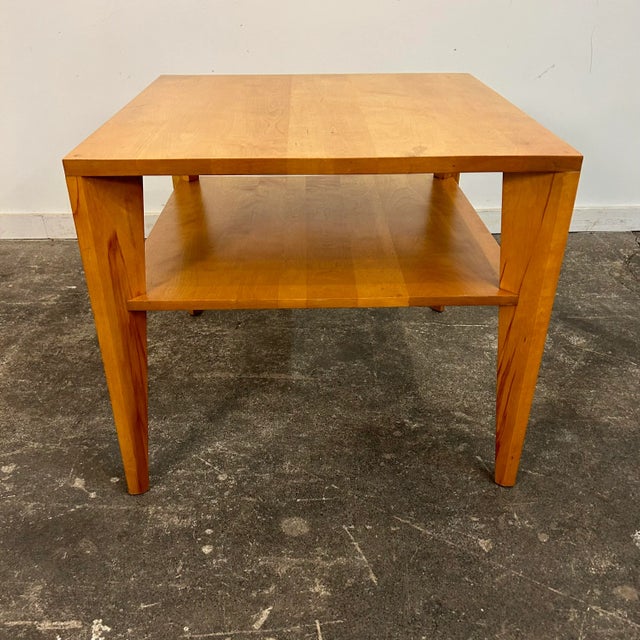 Conant Ball Table by Leslie Diamond Square in Birch For Sale - Image 9 of 12