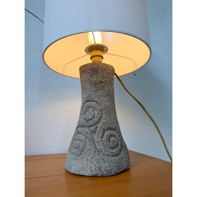 Vintage Carved Stone Table Lamp, 1970s For Sale - Image 17 of 18