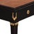 French Directoire Style Ebonized Mahogany Leather Top Writing Table, C. 1945 For Sale - Image 4 of 8