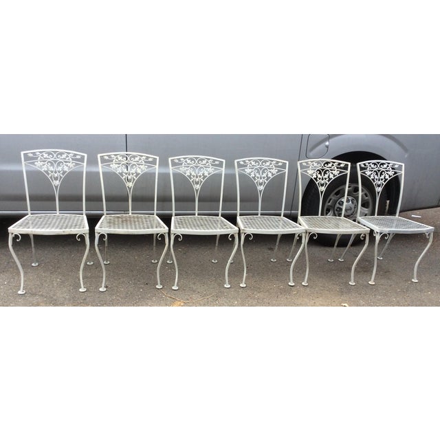 Vintage Woodard Patio Chairs Set of 6 Chairish