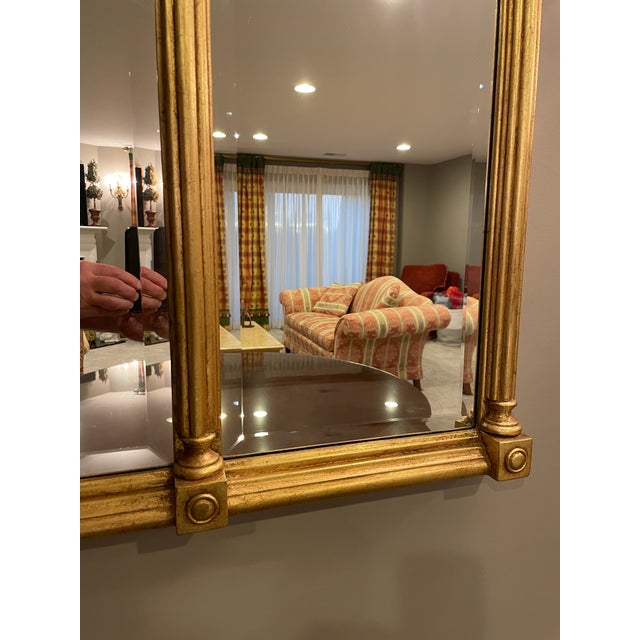 Friedman Brothers Friedman Brothers Large Traditional Gold Leaf Mirror For Sale - Image 4 of 12