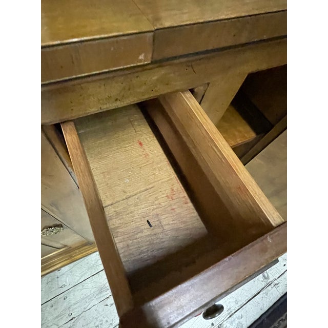 French Provincial Vintage French Provincial Drop-Leaf Bar Cabinet / Server With Storage For Sale - Image 3 of 8