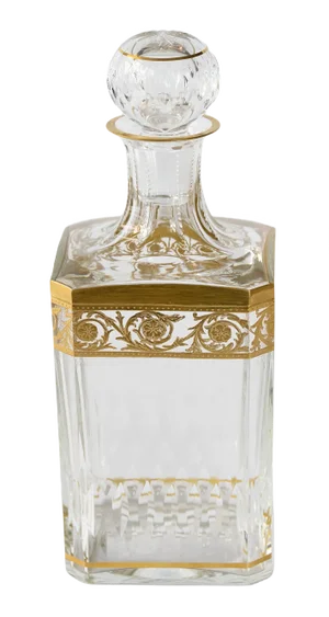 French Saint Louis Crystal Thistle Whiskey Carafe