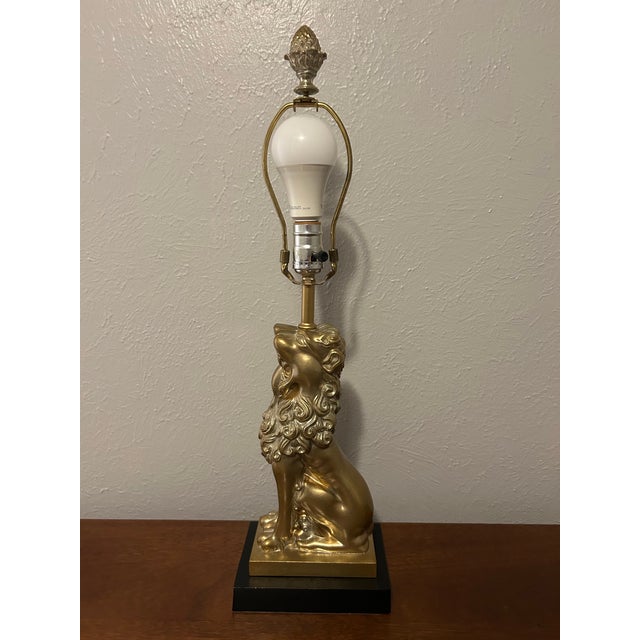 Mid-Century Modern Vintage Robert Abbey Lion Lamp For Sale - Image 3 of 10