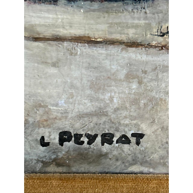 Vintage Louis Peyrat French Oil on Board Impressionist Cityscape Street Scene Paris For Sale - Image 9 of 11