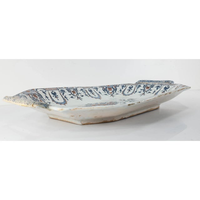 Ceramic 18th Century French Cashmire Palette Faience Platter For Sale - Image 7 of 13