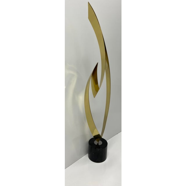Mid Century Modern Abstract Brass Flame Sculpture by Curtis Jere For Sale - Image 10 of 11