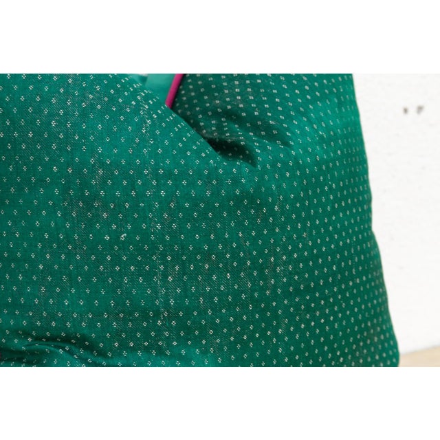 Sal Green Dotted Ahir Handloom Pillow For Sale - Image 4 of 6