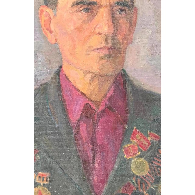 1980s Oil Portrait Painting, Ukrainian Artist, Artist Sokolovsky 1983 78-52 For Sale - Image 4 of 6