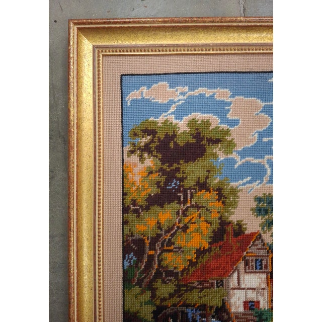 Rosemary Pipkin Jackson (American 20th Century), Old Mill, Needlework Panel, Framed and Signed For Sale In Washington DC - Image 6 of 9